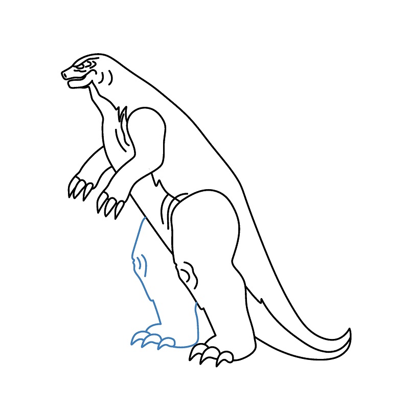 Hướng dẫn vẽ Godzilla đơn giản. - Bước 7