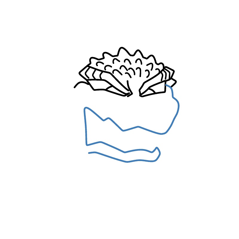 Hướng dẫn vẽ phần đầu của Godzilla. - Bước 4