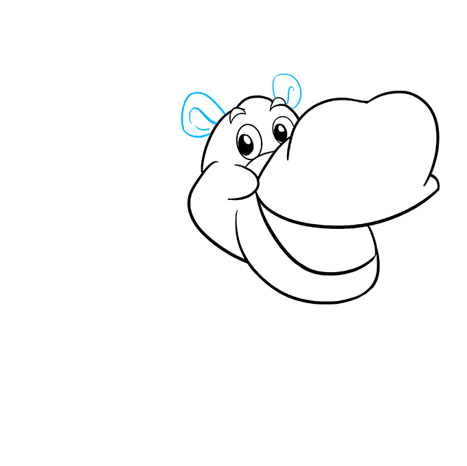 Hướng dẫn cách vẽ con hà mã chi tiết từng bước đơn giản và thật đẹp cho bé - Bước 5