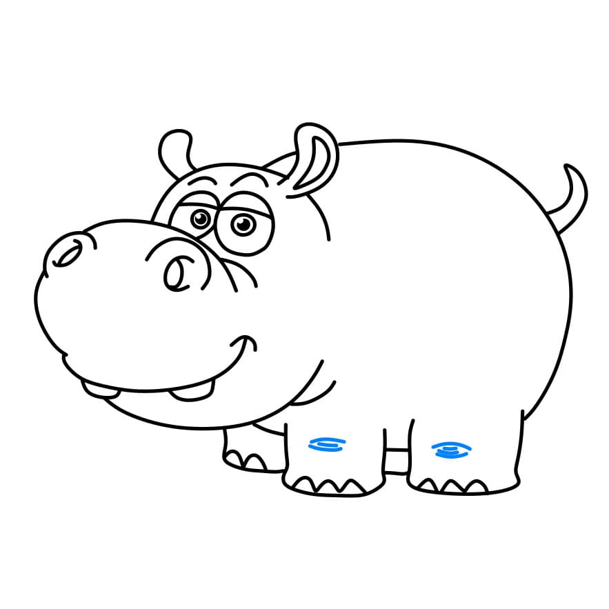 Hướng dẫn vẽ con hà mã béo phì - Bước 8