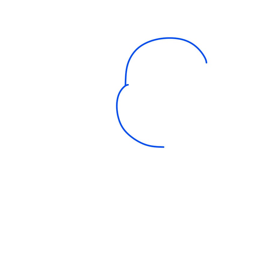 Hướng dẫn vẽ chú hà mã vui nhộn - Bước 1