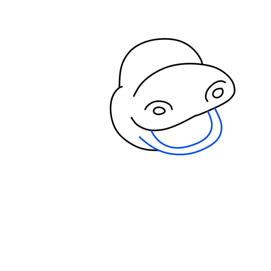 Hướng dẫn vẽ chú hà mã vui nhộn - Bước 3