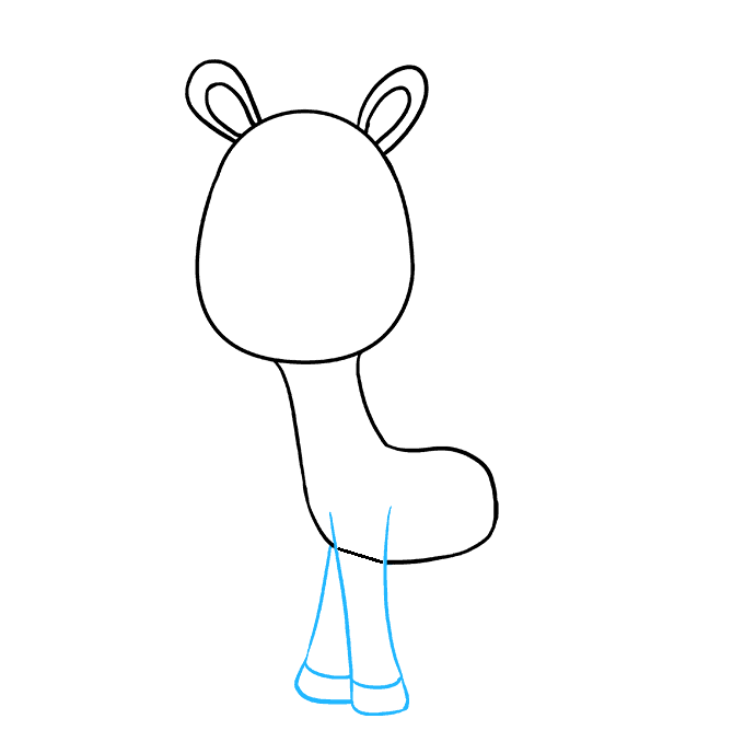 Hướng dẫn cách vẽ hươu cao cổ siêu đơn giản và trông thật ngộ nghĩnh cho bé - Bước 4