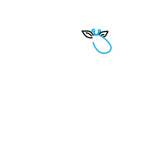 Hướng dẫn vẽ hươu cao cổ - Bước 2