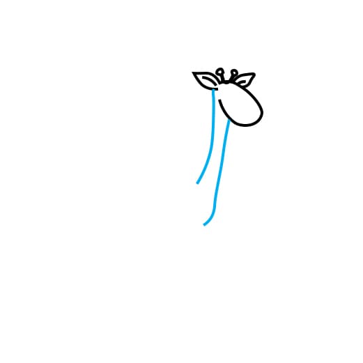 Hướng dẫn vẽ hươu cao cổ - Bước 3