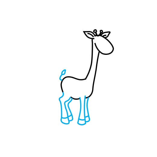 Hướng dẫn vẽ hươu cao cổ - Bước 5