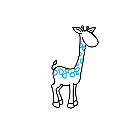 Hướng dẫn vẽ hươu cao cổ - Bước 6