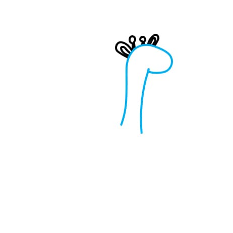 Hướng dẫn vẽ hươu cao cổ - Bước 2