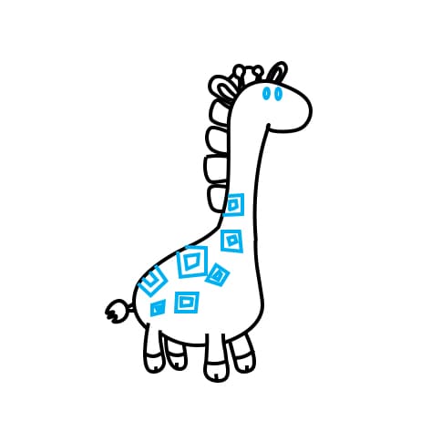 Hướng dẫn vẽ hươu cao cổ - Bước 6