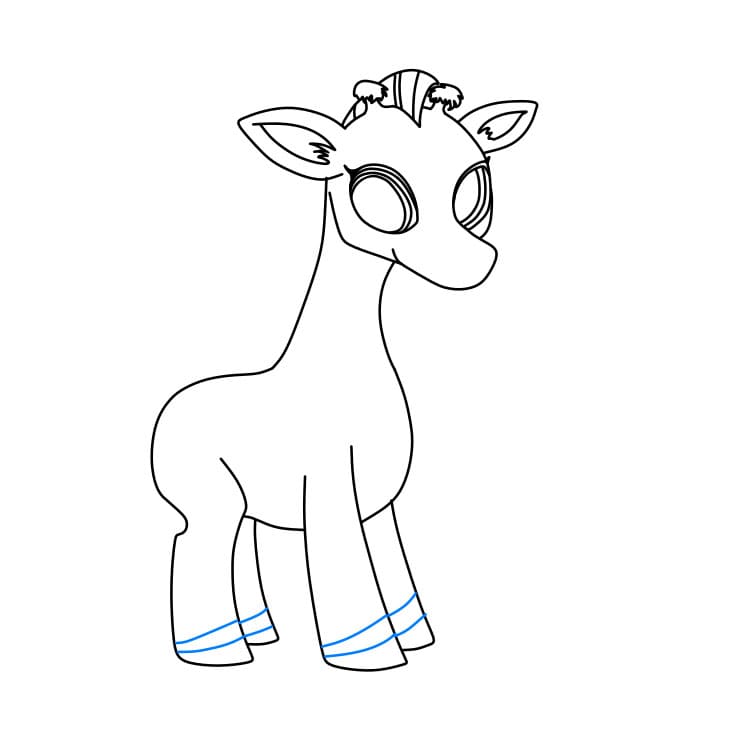 Hướng dẫn vẽ chú hươu cao cổ xinh đẹp - Bước 10