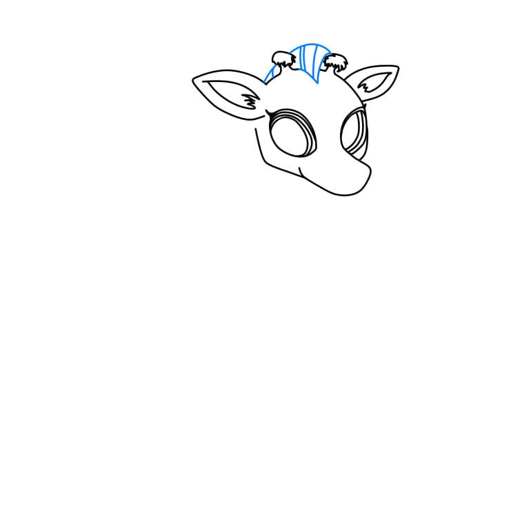 Hướng dẫn vẽ chú hươu cao cổ xinh đẹp - Bước 6