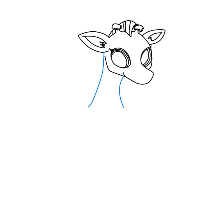 Hướng dẫn vẽ chú hươu cao cổ xinh đẹp - Bước 7