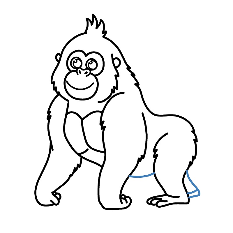 Hướng dẫn vẽ một con khỉ đột đáng yêu. - Bước 8