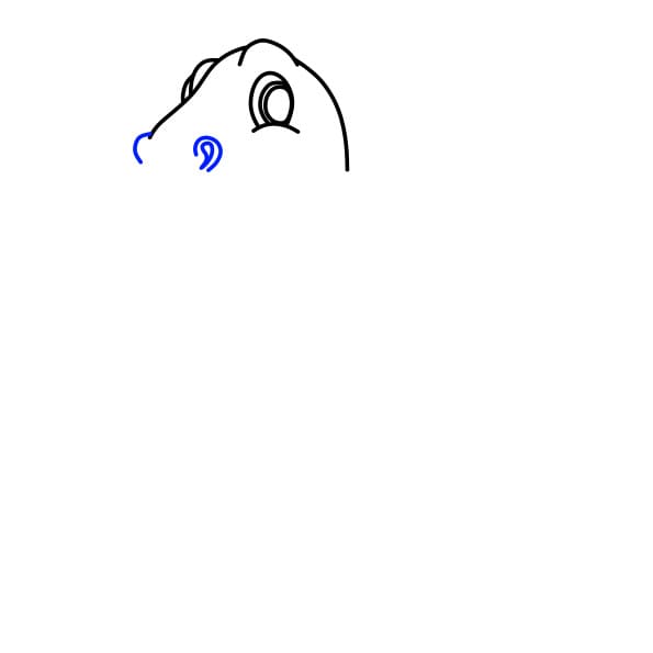 Hướng dẫn vẽ chú khủng long vui tính - Bước 3