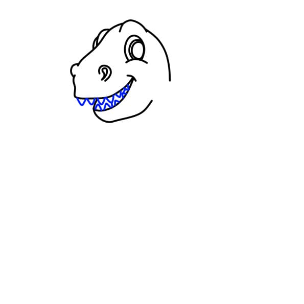 Hướng dẫn vẽ chú khủng long vui tính - Bước 5