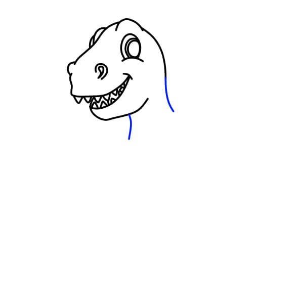 Hướng dẫn vẽ chú khủng long vui tính - Bước 6