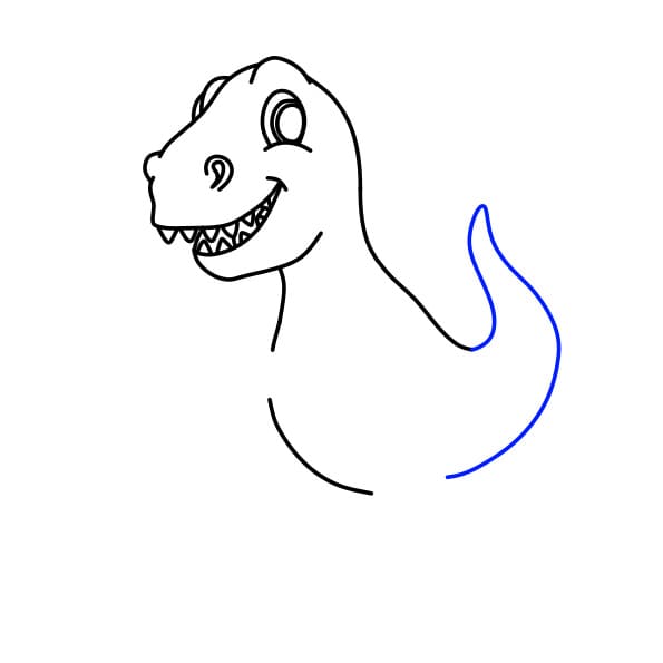 Hướng dẫn vẽ chú khủng long vui tính - Bước 8