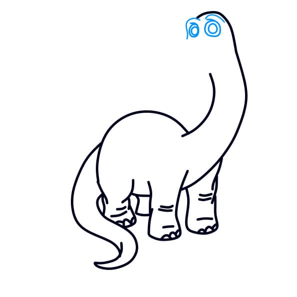 Hưỡng dẫn vẽ chú khủng long cổ dài - Bước 6