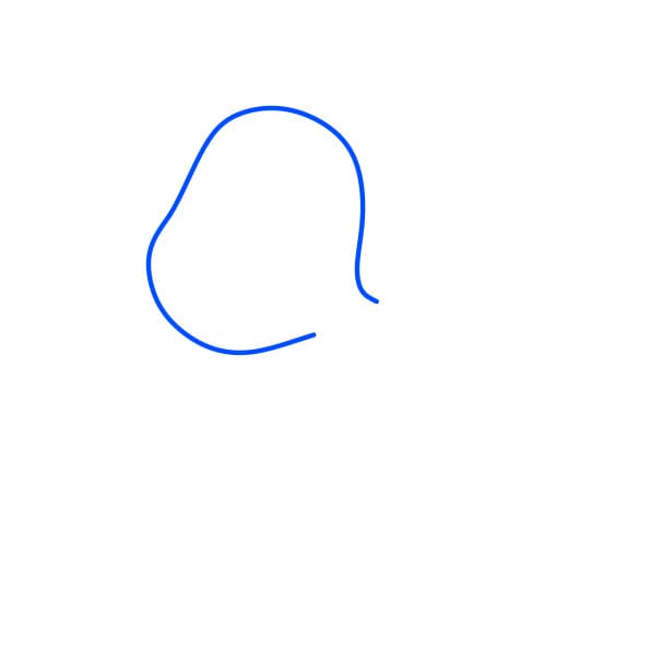 Hướng dẫn vẽ chú khủng long phiến sừng - Bước 1