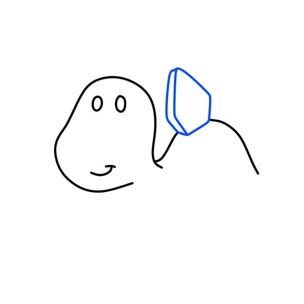 Hướng dẫn vẽ chú khủng long phiến sừng - Bước 4