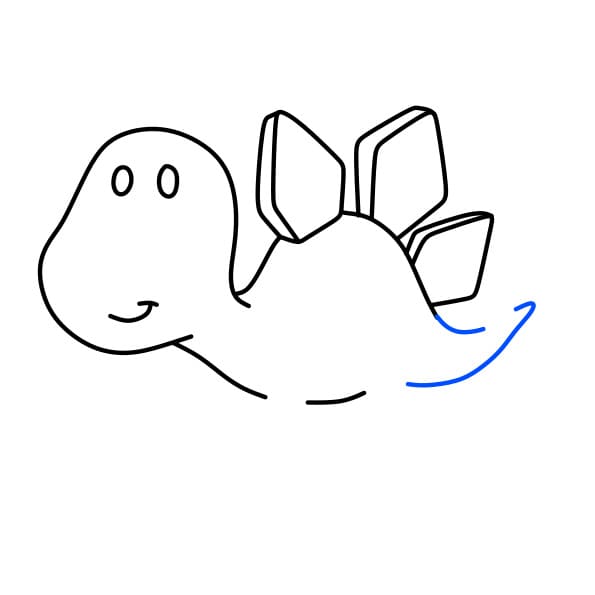 Hướng dẫn vẽ chú khủng long phiến sừng - Bước 6