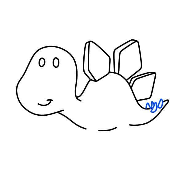 Hướng dẫn vẽ chú khủng long phiến sừng - Bước 7