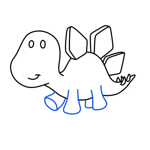 Hướng dẫn vẽ chú khủng long phiến sừng - Bước 8