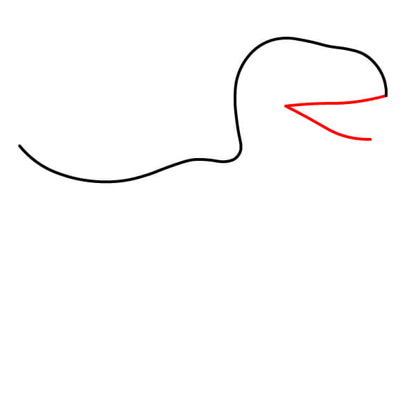 Hướng dẫn vẽ Khủng long Velociraptor đơn giản. - Bước 2
