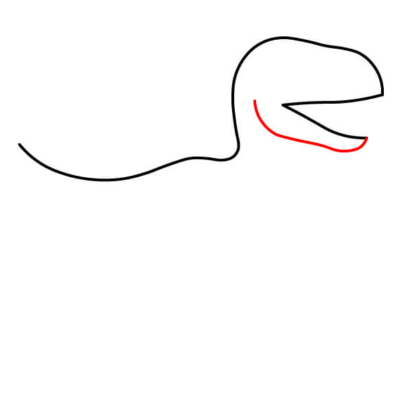 Hướng dẫn vẽ Khủng long Velociraptor đơn giản. - Bước 3