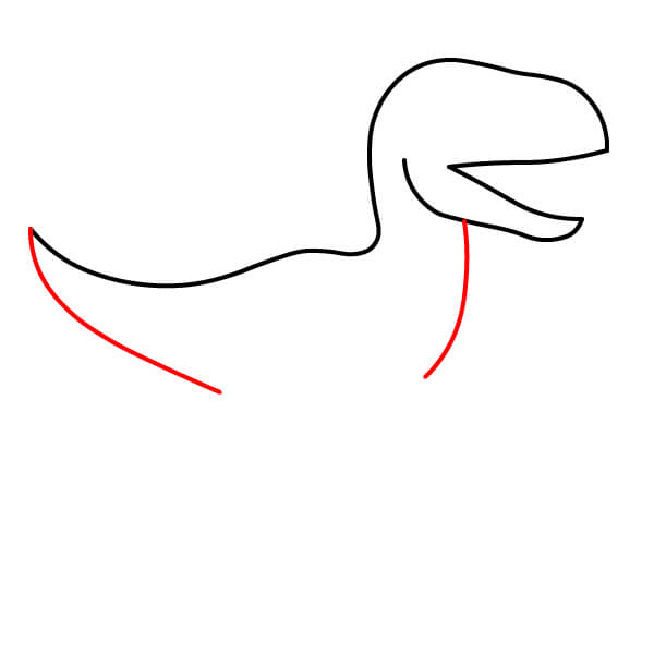 Hướng dẫn vẽ Khủng long Velociraptor đơn giản. - Bước 4
