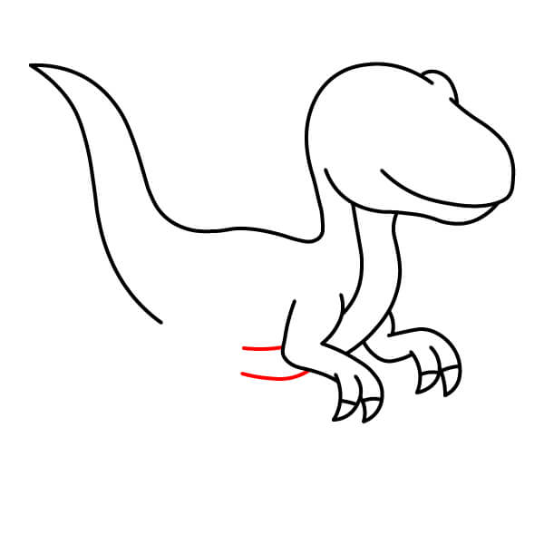 Hướng dẫn vẽ Khủng long Velociraptor đơn giản dành cho trẻ em. - Bước 9