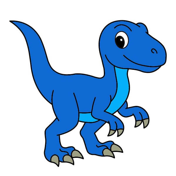 Hướng dẫn vẽ Khủng long Velociraptor đơn giản dành cho trẻ em.