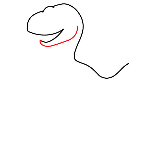 Học vẽ một chú Khủng long Velociraptor dễ thương dành cho trẻ em. - Bước 3