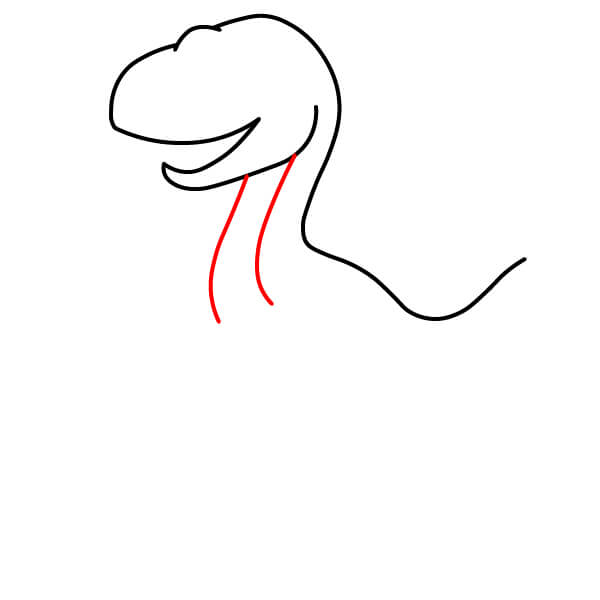 Học vẽ một chú Khủng long Velociraptor dễ thương dành cho trẻ em. - Bước 4