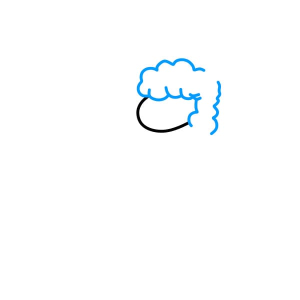 Hướng dẫn vẽ lạc đà không bướu đơn giản và đẹp cho bé - Bước 2