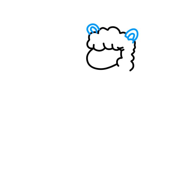 Hướng dẫn vẽ lạc đà không bướu đơn giản và đẹp cho bé - Bước 3