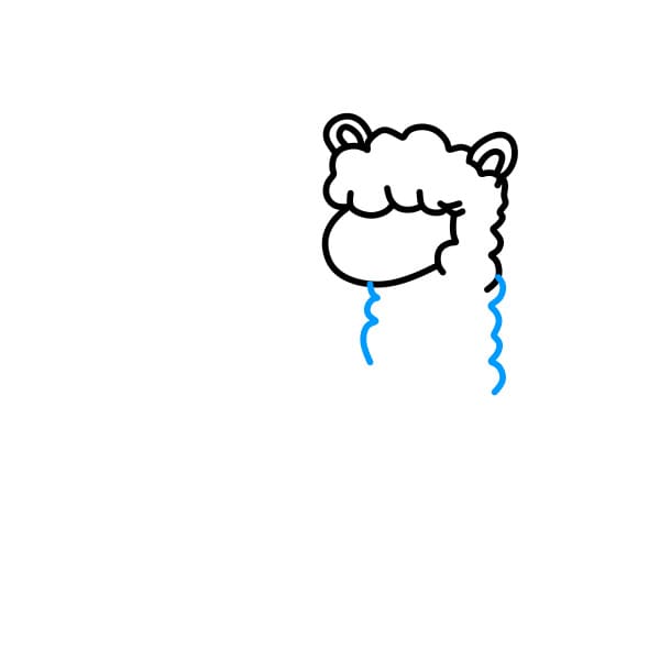 Hướng dẫn vẽ lạc đà không bướu đơn giản và đẹp cho bé - Bước 4