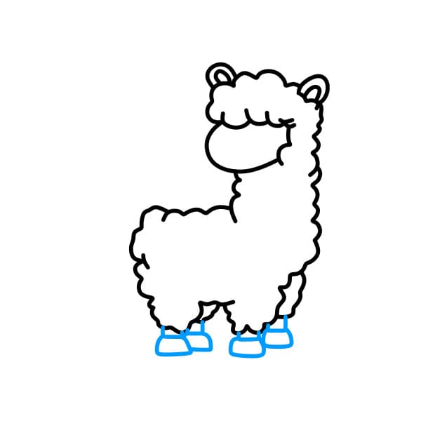 Hướng dẫn vẽ lạc đà không bướu đơn giản và đẹp cho bé - Bước 6