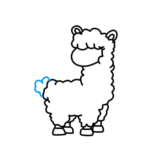 Hướng dẫn vẽ lạc đà không bướu đơn giản và đẹp cho bé - Bước 7