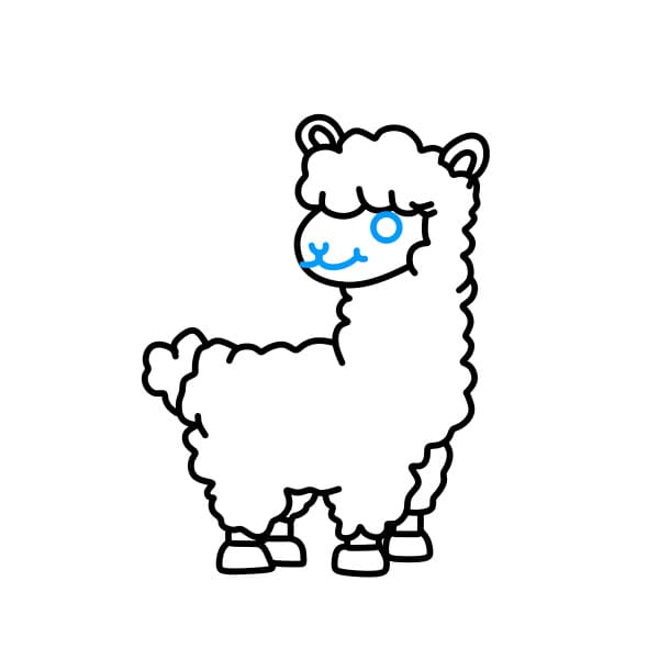 Hướng dẫn vẽ lạc đà không bướu đơn giản và đẹp cho bé - Bước 8