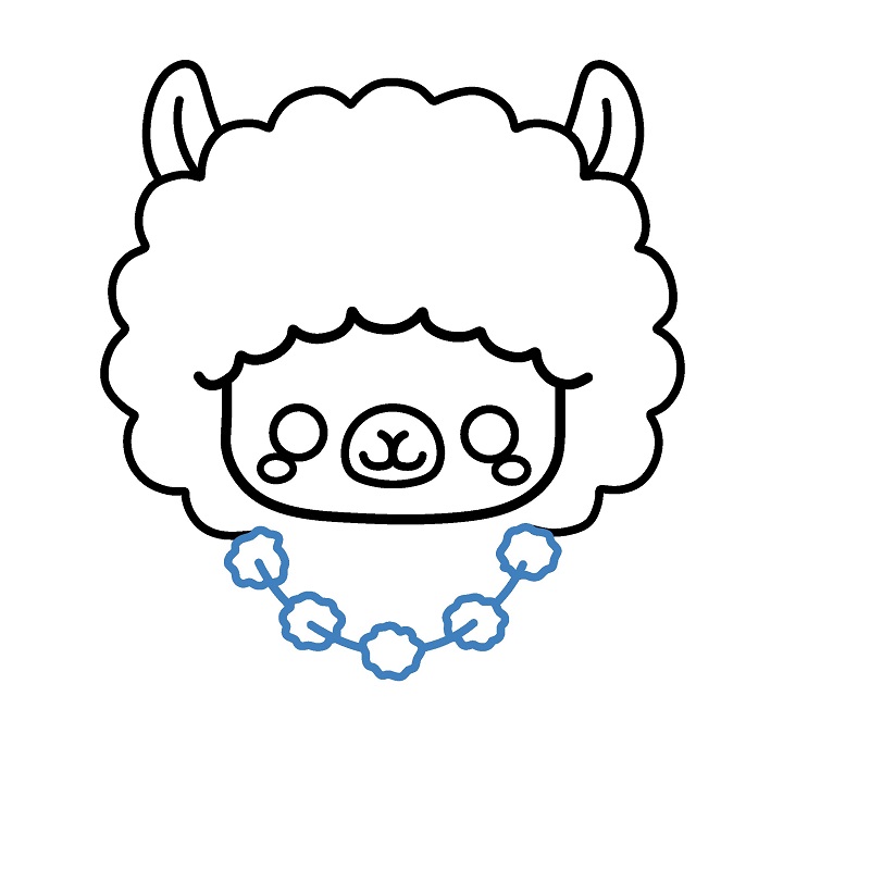 Hướng dẫn vẽ một con lạc đà không bướu đáng yêu. - Bước 6