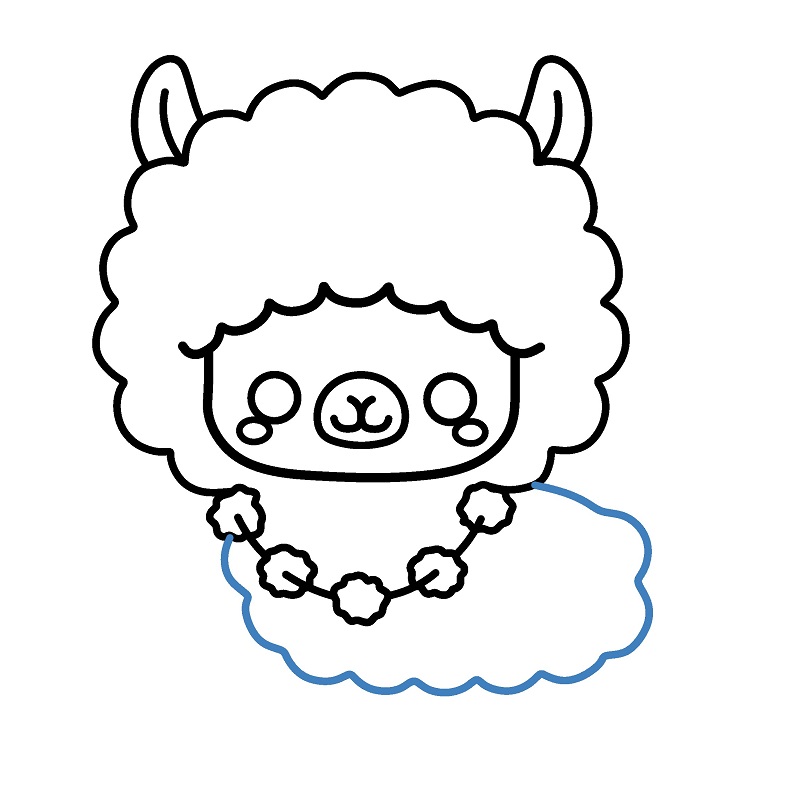 Hướng dẫn vẽ một con lạc đà không bướu đáng yêu. - Bước 7