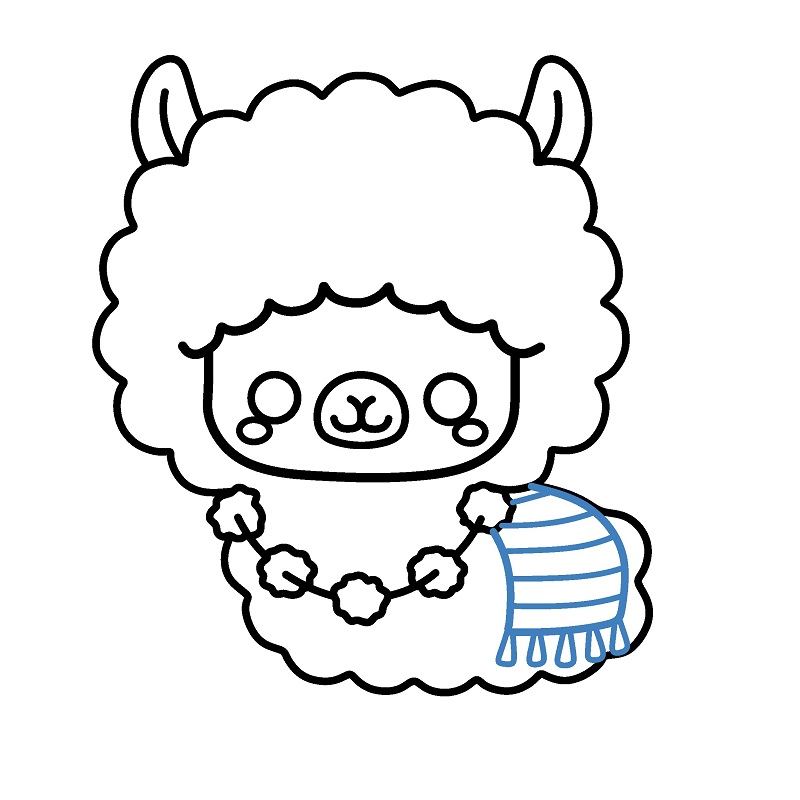 Hướng dẫn vẽ một con lạc đà không bướu đáng yêu. - Bước 8