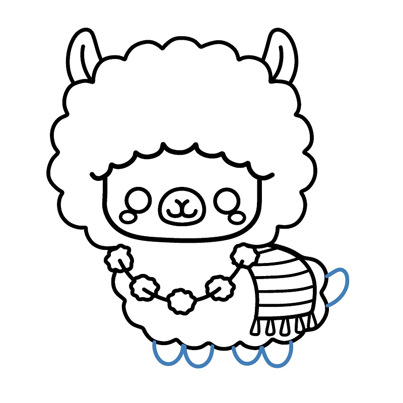 Hướng dẫn vẽ một con lạc đà không bướu đáng yêu. - Bước 9