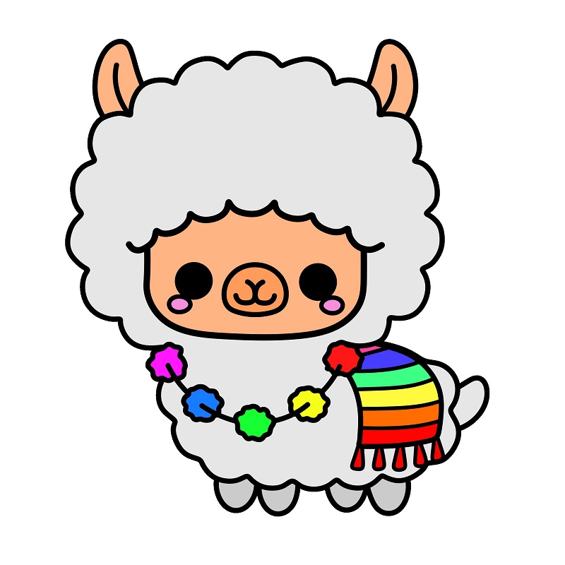 Hướng dẫn vẽ một con lạc đà không bướu đáng yêu.