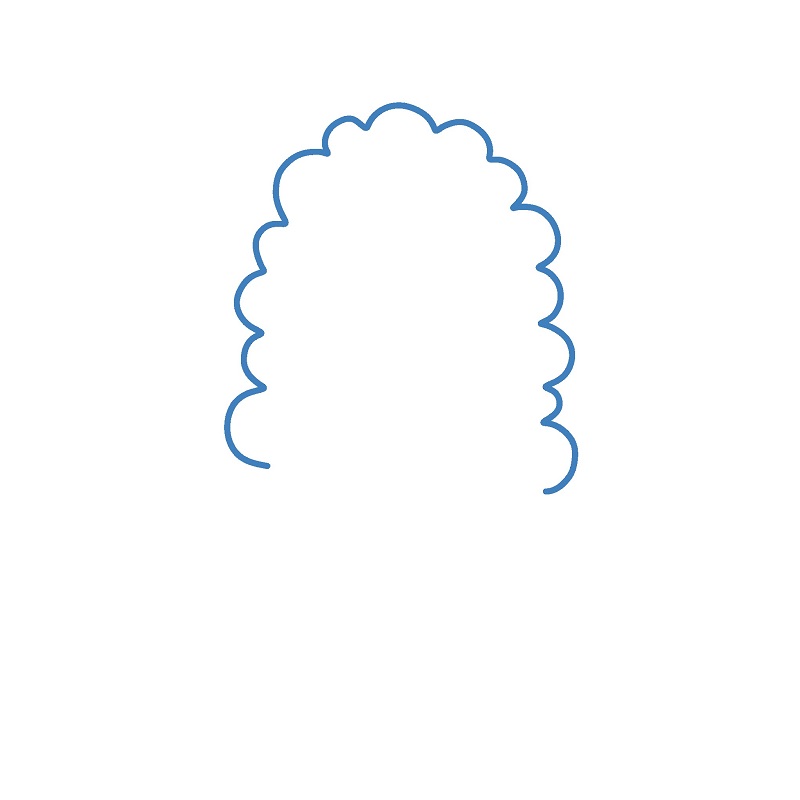 Hướng dẫn vẽ đầu của con lạc đà không bướu. - Bước 1