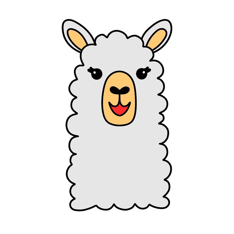 Hướng dẫn vẽ đầu của con lạc đà không bướu.