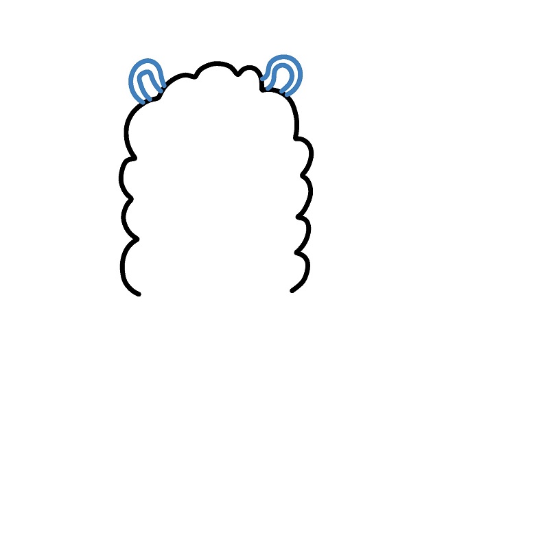 Hướng dẫn vẽ con lạc đà không bướu đơn giản. - Bước 2