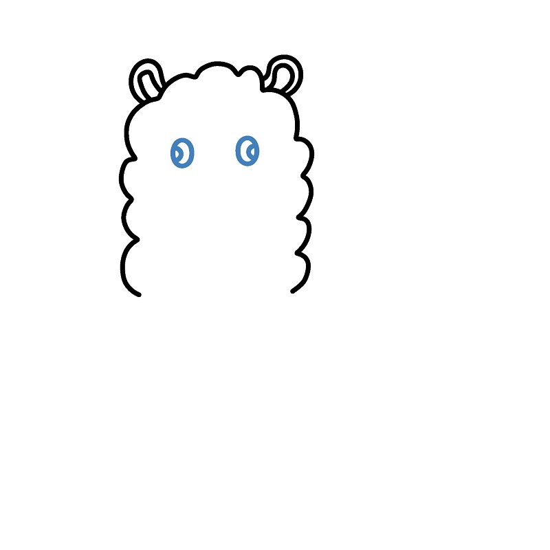 Hướng dẫn vẽ con lạc đà không bướu đơn giản. - Bước 3