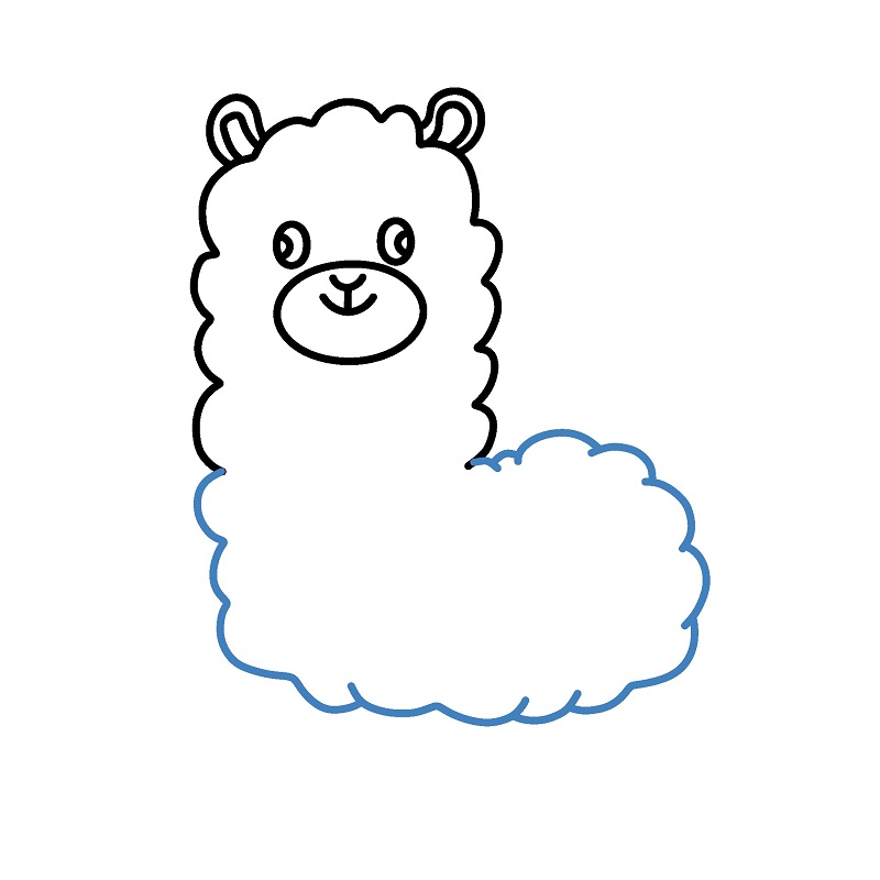 Hướng dẫn vẽ con lạc đà không bướu đơn giản. - Bước 5